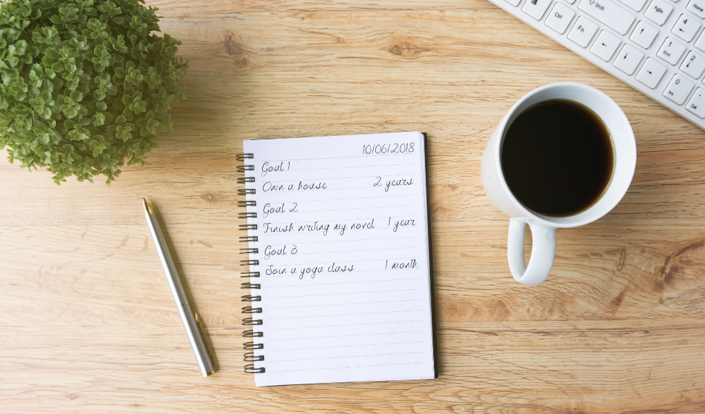 Notepad on a desk