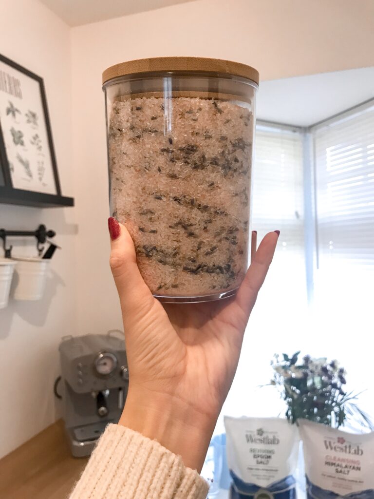 Jar of bath salts