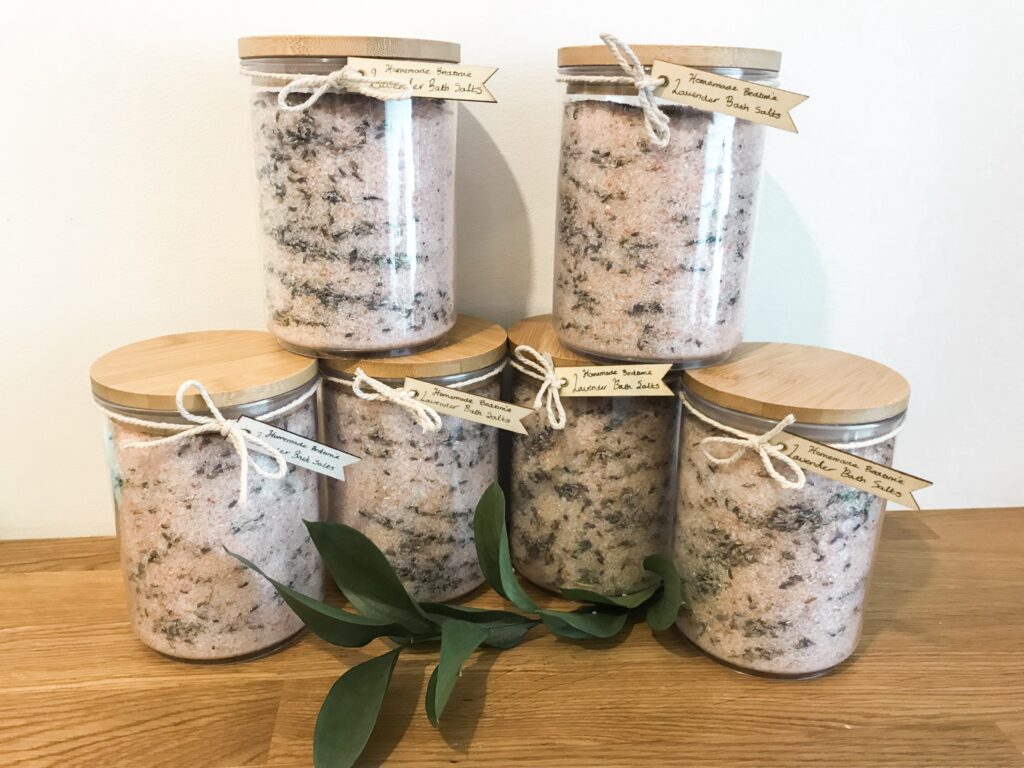 Jars of bath salts