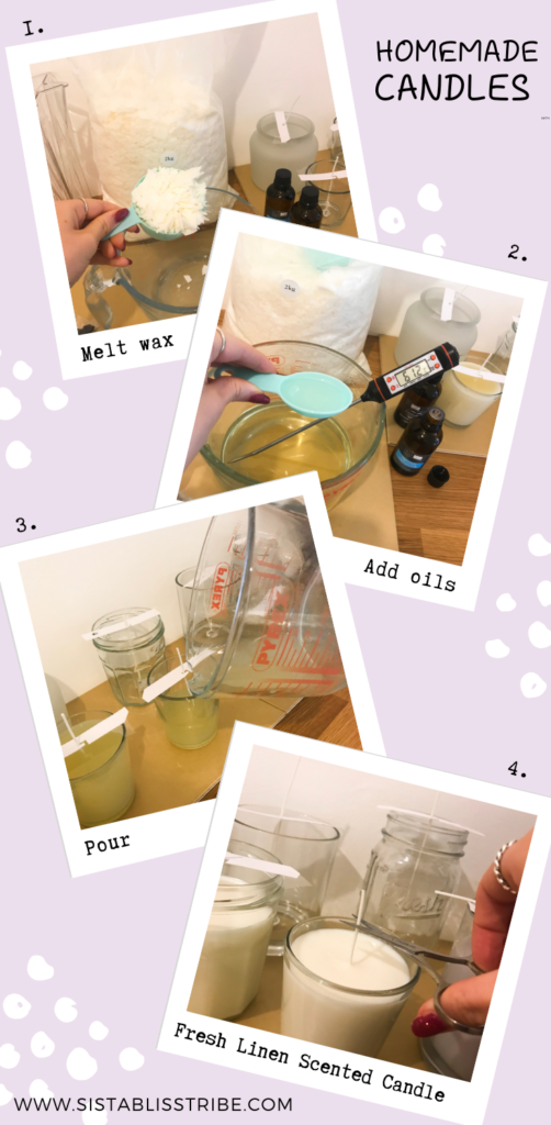 Step by step to make scented candles