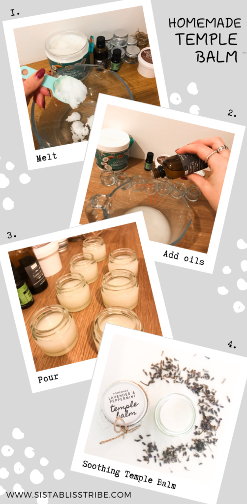 Step by step to make Lavender and Peppermint temple balm