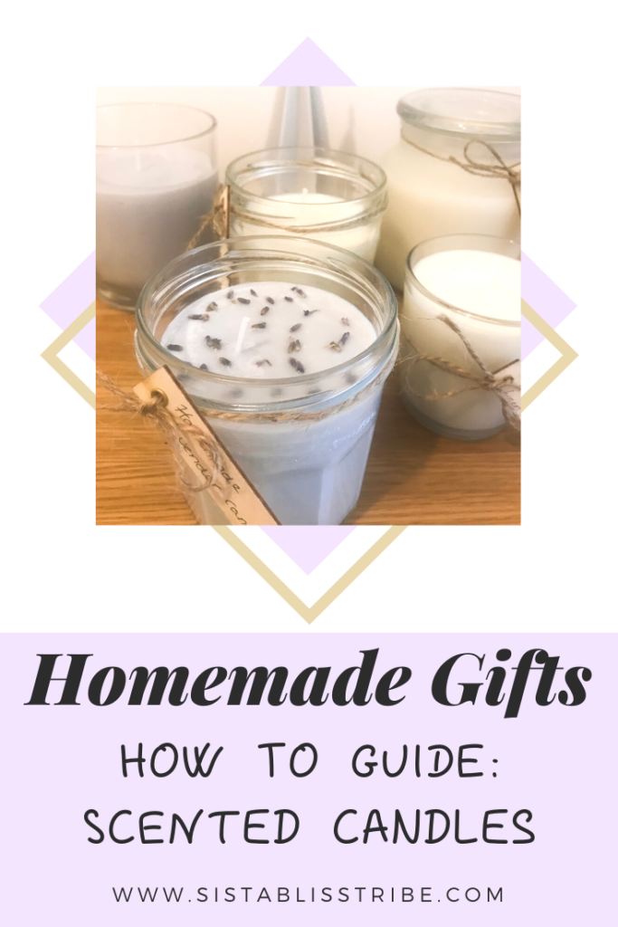 Homemade lavender candles