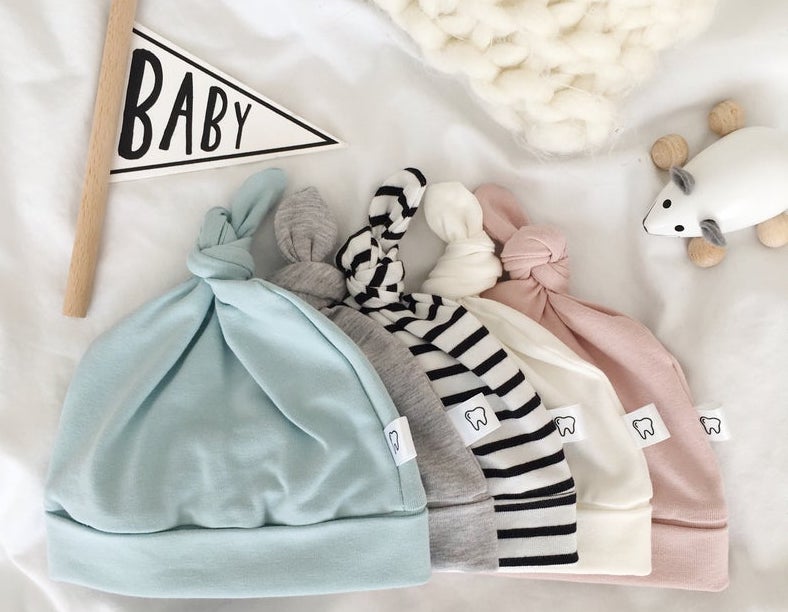 Organic cotton baby hats