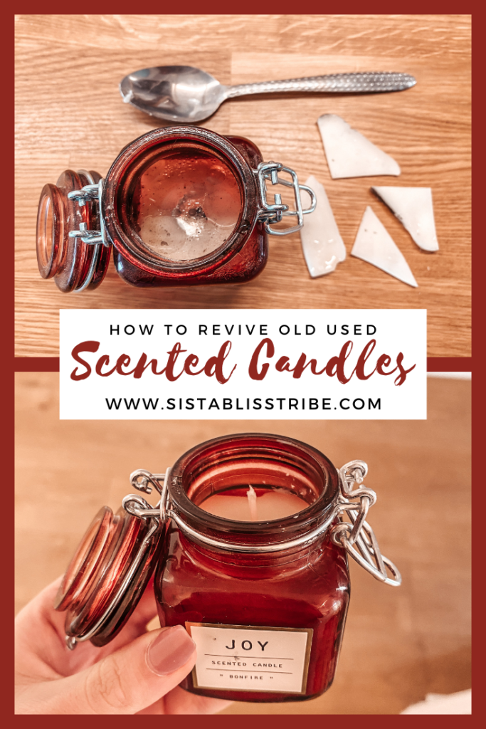 Pinterest pin - How to revive old used scented candles