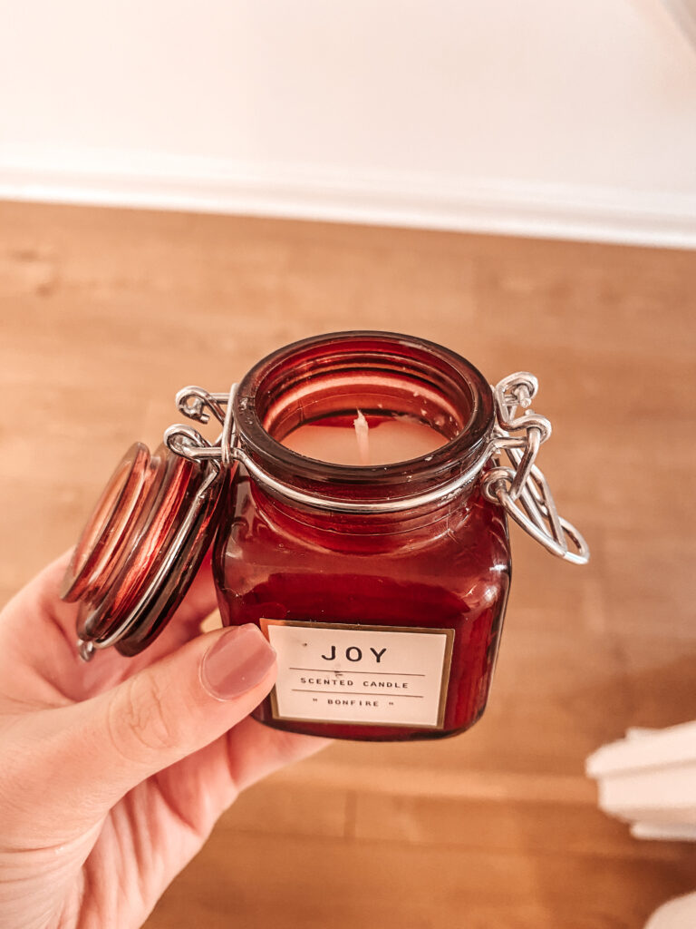 Small candle jar with lid